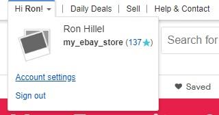 go to ebay account settings